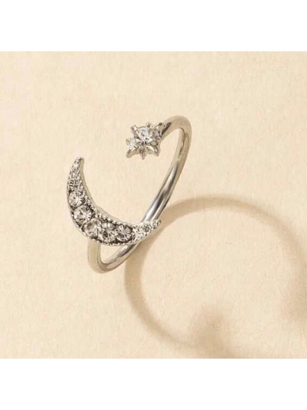 Moon and Star ring trendy and adjustable